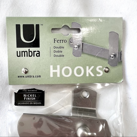 NWT multiples available! UMBRA Vintish double wall hooks brushed nickel … - Picture 8 of 12